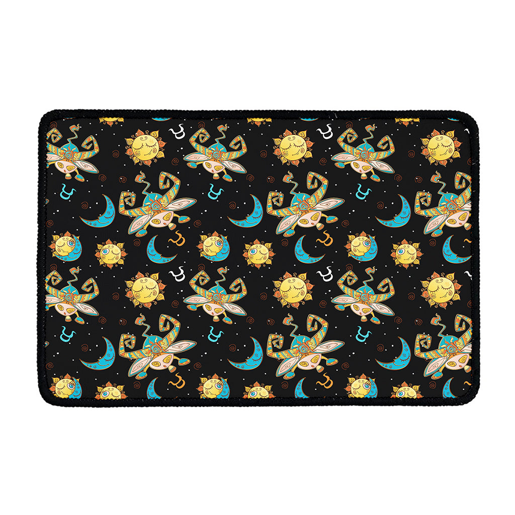 Cute Cartoon Taurus Pattern Print Kitchen Mat