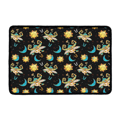 Cute Cartoon Taurus Pattern Print Kitchen Mat