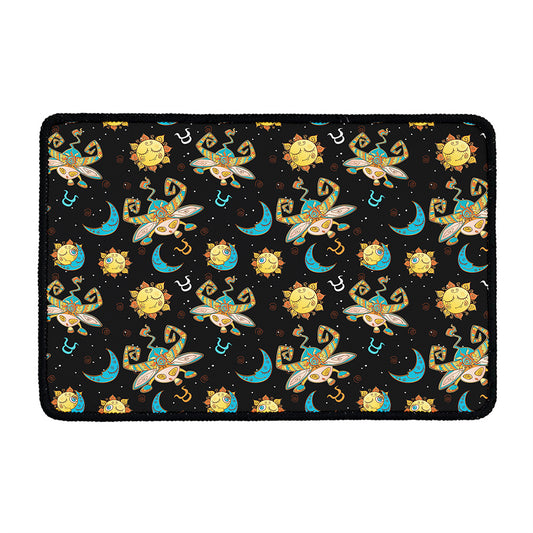 Cute Cartoon Taurus Pattern Print Kitchen Mat