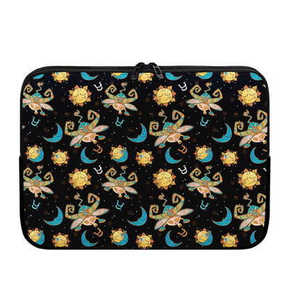Cute Cartoon Taurus Pattern Print Laptop Sleeve