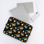 Cute Cartoon Taurus Pattern Print Laptop Sleeve