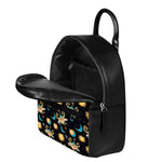 Cute Cartoon Taurus Pattern Print Leather Backpack