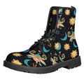 Cute Cartoon Taurus Pattern Print Lace-Up Boots
