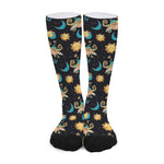 Cute Cartoon Taurus Pattern Print Long Socks