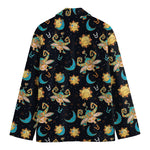 Cute Cartoon Taurus Pattern Print Men's Blazer