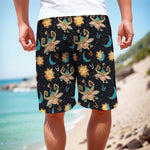 Cute Cartoon Taurus Pattern Print Men's Cargo Shorts