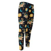 Cute Cartoon Taurus Pattern Print Men's Compression Pants