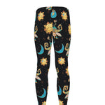 Cute Cartoon Taurus Pattern Print Men's leggings