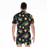 Cute Cartoon Taurus Pattern Print Men's Rompers