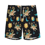 Cute Cartoon Taurus Pattern Print Men's Sports Shorts