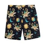 Cute Cartoon Taurus Pattern Print Men's Sports Shorts