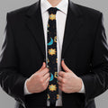 Cute Cartoon Taurus Pattern Print Necktie