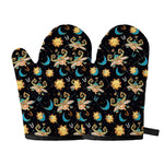 Cute Cartoon Taurus Pattern Print Oven Mitts