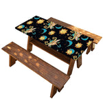Cute Cartoon Taurus Pattern Print Picnic Table Cover