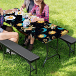Cute Cartoon Taurus Pattern Print Picnic Table Cover