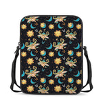 Cute Cartoon Taurus Pattern Print Rectangular Crossbody Bag