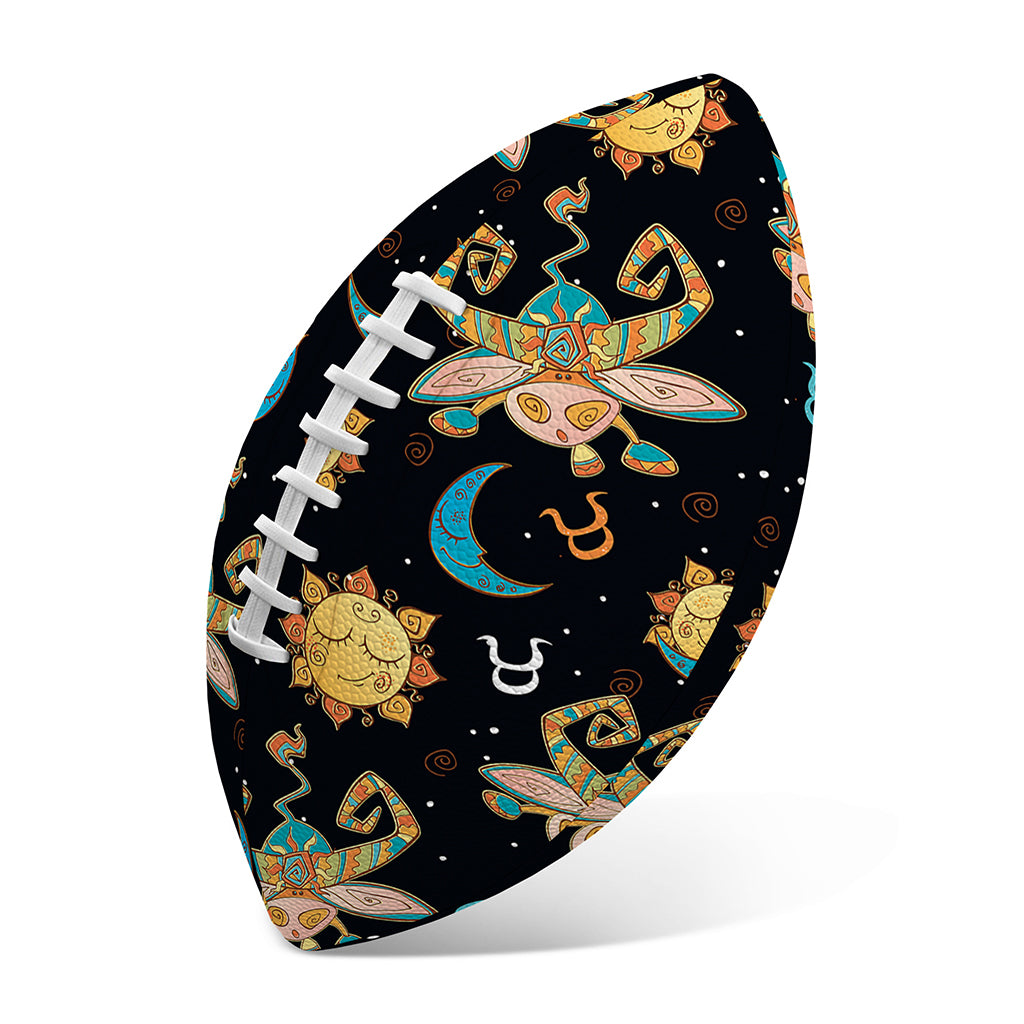 Cute Cartoon Taurus Pattern Print Rugby Ball