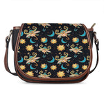 Cute Cartoon Taurus Pattern Print Saddle Bag