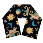 Cute Cartoon Taurus Pattern Print Scarf