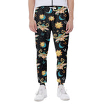 Cute Cartoon Taurus Pattern Print Scuba Joggers