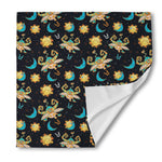Cute Cartoon Taurus Pattern Print Silk Bandana