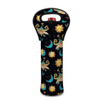 Cute Cartoon Taurus Pattern Print Single Neoprene Wine Tote