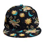 Cute Cartoon Taurus Pattern Print Snapback Cap