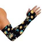 Cute Cartoon Taurus Pattern Print Sun Protection Arm Sleeves