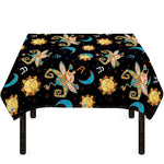 Cute Cartoon Taurus Pattern Print Tablecloth