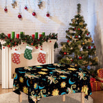 Cute Cartoon Taurus Pattern Print Tablecloth