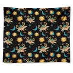 Cute Cartoon Taurus Pattern Print Tapestry