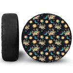 Cute Cartoon Taurus Pattern Print Tire Cover