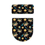 Cute Cartoon Taurus Pattern Print Toilet Lid And Tank Cover Set