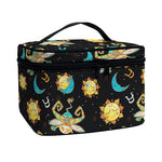 Cute Cartoon Taurus Pattern Print Travel Makeup Bag