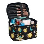 Cute Cartoon Taurus Pattern Print Travel Makeup Bag