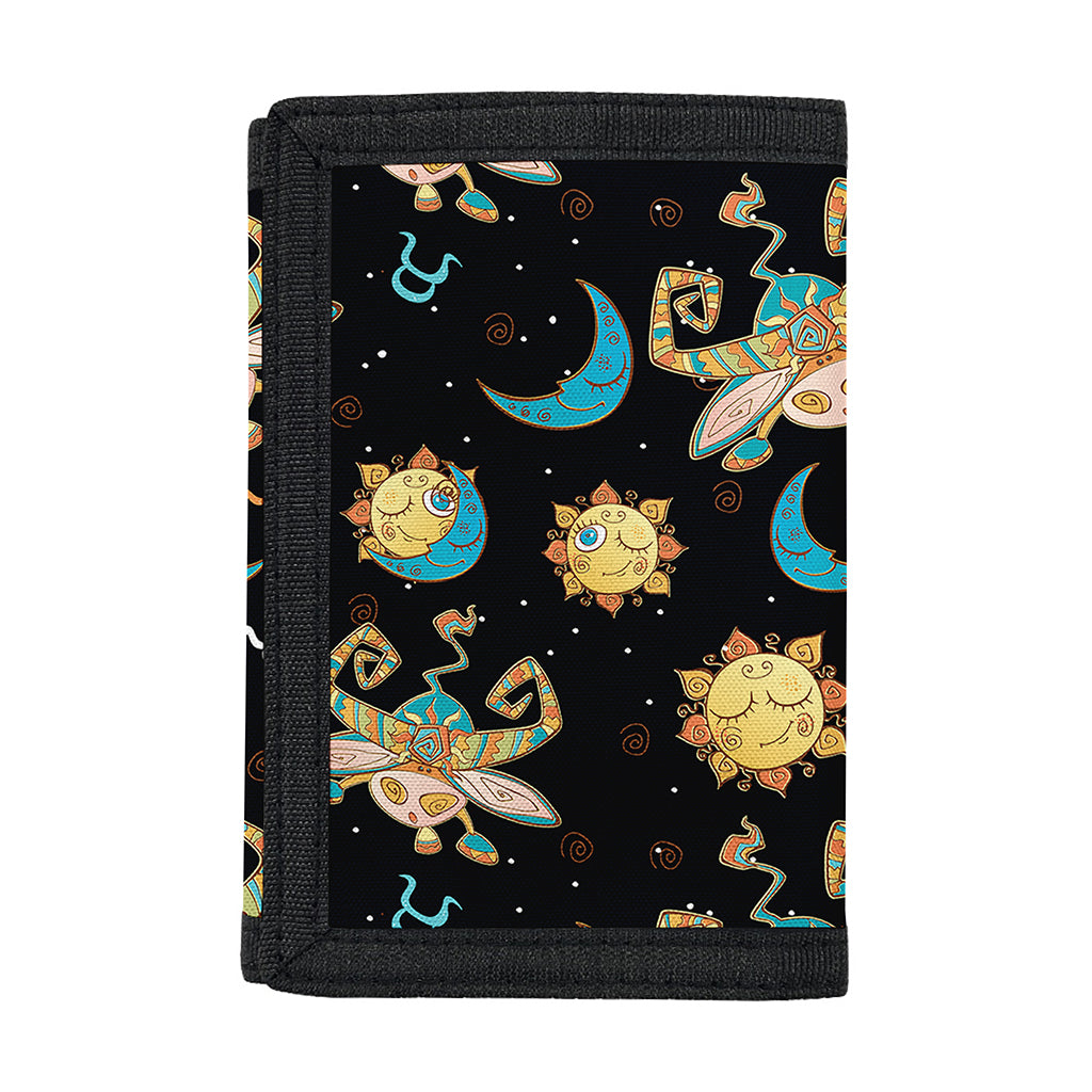Cute Cartoon Taurus Pattern Print Trifold Wallet