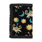 Cute Cartoon Taurus Pattern Print Trifold Wallet