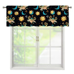 Cute Cartoon Taurus Pattern Print Window Valance
