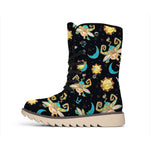 Cute Cartoon Taurus Pattern Print Winter Boots