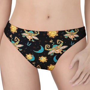 Cute Cartoon Taurus Pattern Print Women's Thong