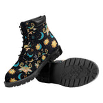 Cute Cartoon Taurus Pattern Print Work Boots