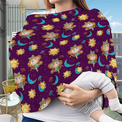 Cute Cartoon Virgo Pattern Print Baby Seat Cover