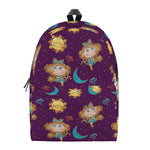 Cute Cartoon Virgo Pattern Print Backpack