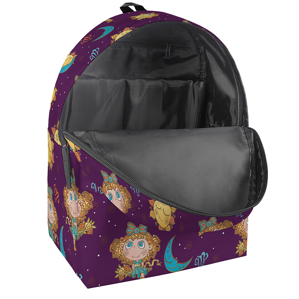 Cute Cartoon Virgo Pattern Print Backpack
