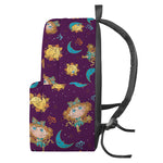 Cute Cartoon Virgo Pattern Print Backpack
