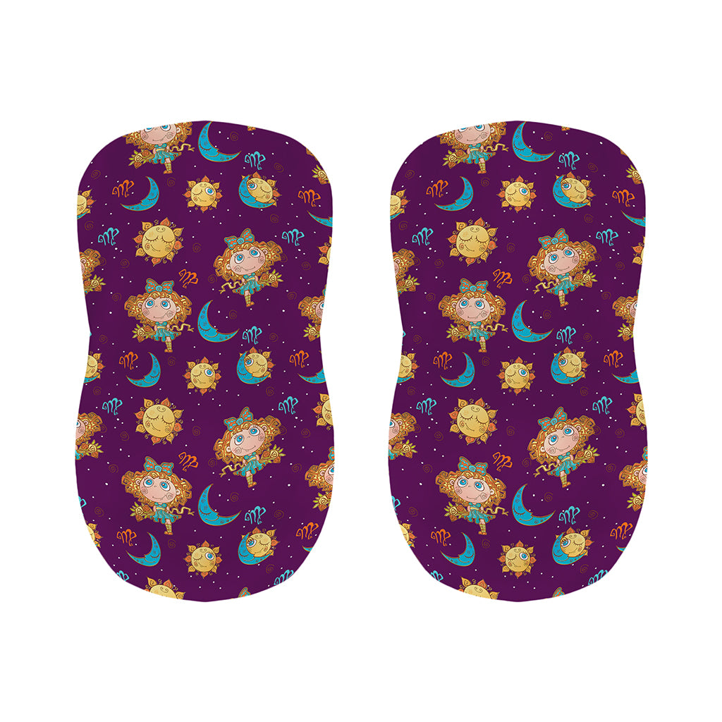 Cute Cartoon Virgo Pattern Print Bar Stool Covers