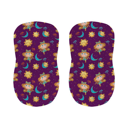Cute Cartoon Virgo Pattern Print Bar Stool Covers
