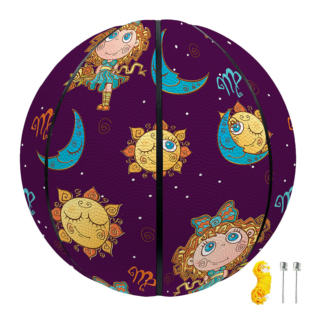 Cute Cartoon Virgo Pattern Print Basketball