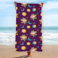 Cute Cartoon Virgo Pattern Print Beach Towel