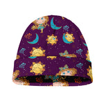 Cute Cartoon Virgo Pattern Print Beanie